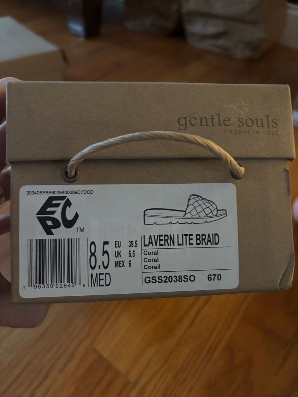 Gentle Souls by Kenneth Cole Coral Braided Slide Sandals - Picture 2 of 4